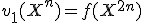 v_1(X^n)=f(X^{2n})